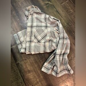 Plaid Button-Up Shirt